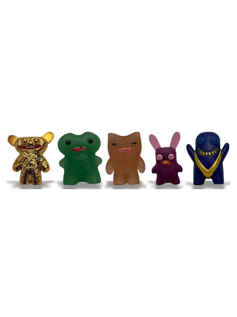 Fuggler 5-Pack Combo 2.5" Mini Monsters Gold Green Translucent Sumo